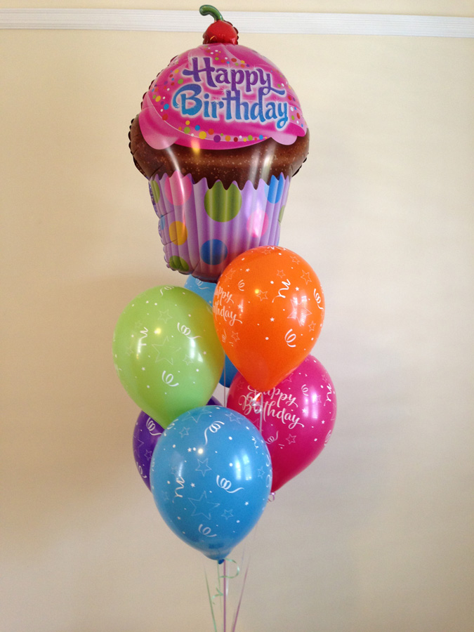 The Balloon Shop - Happy Birthday Cupcake Balloon Bouquet